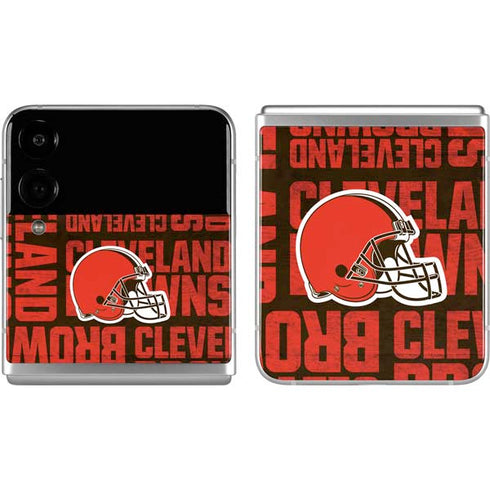 NFL Cleveland Browns - Blast Galaxy Z Flip4 5G Skin