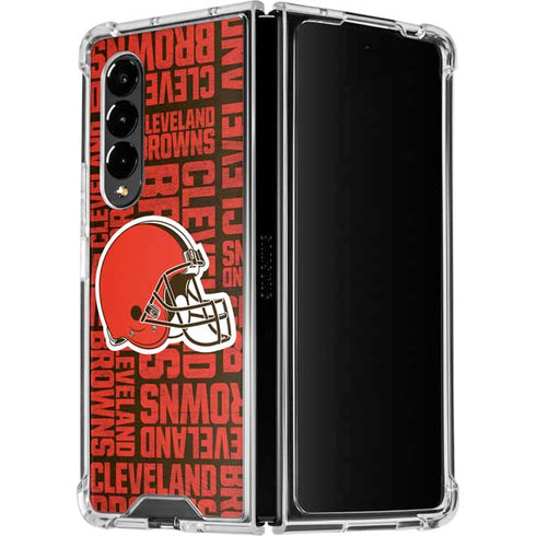 NFL Cleveland Browns - Blast Galaxy Z Fold4 5G Clear Case