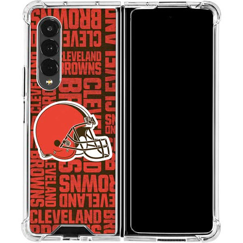 NFL Cleveland Browns - Blast Galaxy Z Fold4 5G Clear Case