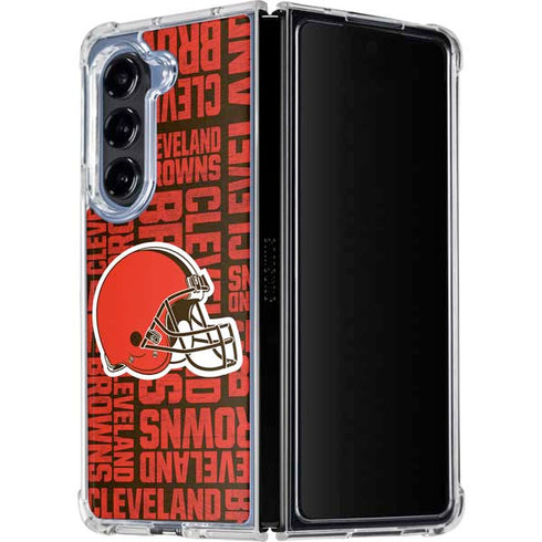 NFL Cleveland Browns - Blast Galaxy Z Fold5 5G Clear Case