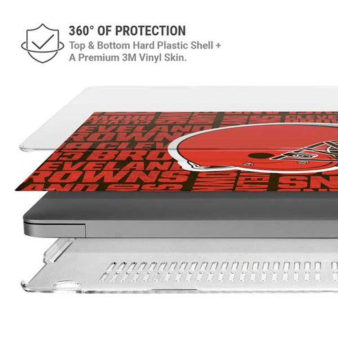 NFL Cleveland Browns - Blast MacBook Pro 16in (2021-25) Case plus Skin