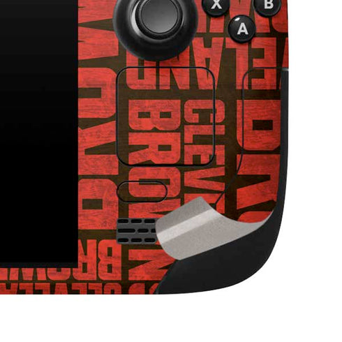 NFL Cleveland Browns - Blast Steam Deck Handheld Gaming Computer Skin
