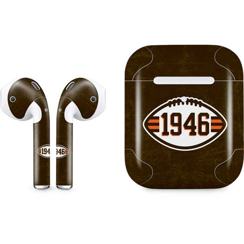 NFL Cleveland Browns Alternate Distressed Apple AirPods 2 Skin