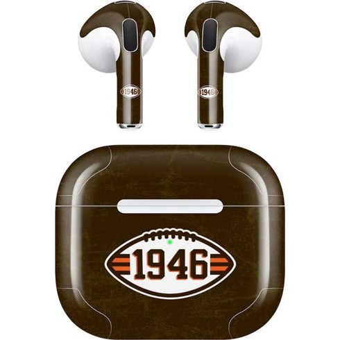 NFL Cleveland Browns Alternate Distressed Apple AirPods (3rd Gen 2021) Skin