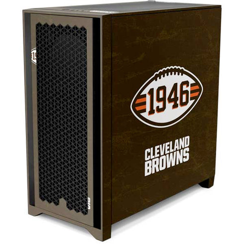 NFL Cleveland Browns Alternate Distressed Corsair 4000D Tempered Glass Mid-Tower ATX Case Skin
