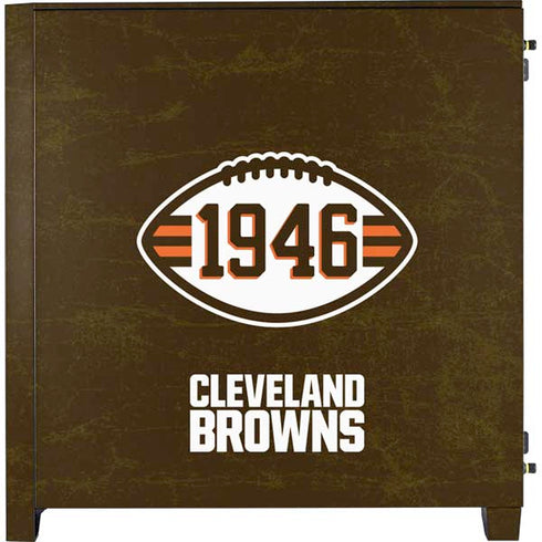 NFL Cleveland Browns Alternate Distressed Corsair 4000D Tempered Glass Mid-Tower ATX Case Skin