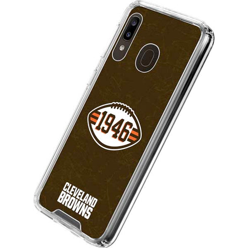 NFL Cleveland Browns Alternate Distressed Galaxy A30 Clear Case