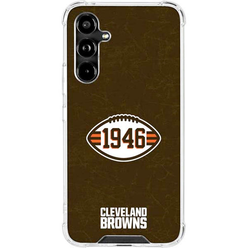NFL Cleveland Browns Alternate Distressed Galaxy A54 5G Clear Case
