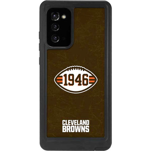 NFL Cleveland Browns Alternate Distressed Galaxy Note20 5G Waterproof Case