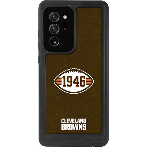 NFL Cleveland Browns Alternate Distressed Galaxy Note20 Ultra 5G Waterproof Case