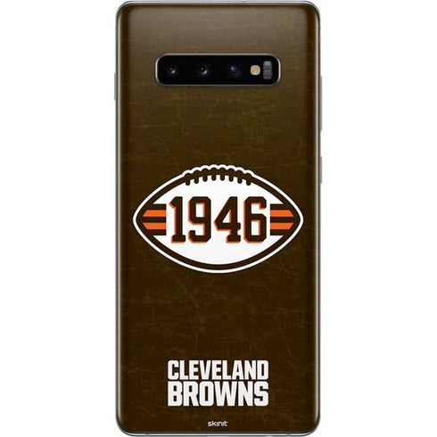 NFL Cleveland Browns Alternate Distressed Galaxy S10 Plus Skin