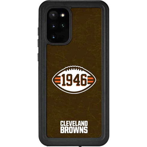 NFL Cleveland Browns Alternate Distressed Galaxy S20 Plus Waterproof Case