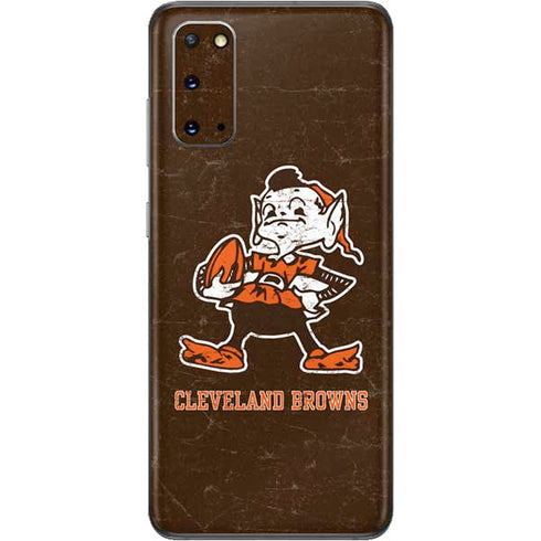 NFL Cleveland Browns Alternate Distressed Galaxy S20 Skin