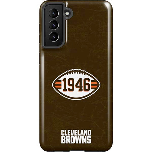 NFL Cleveland Browns Alternate Distressed Galaxy S21 FE Pro Case