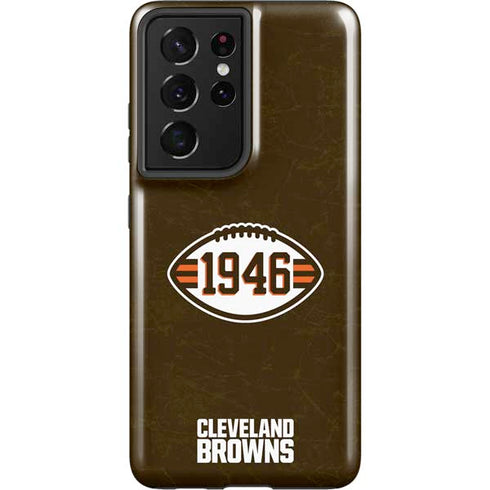 NFL Cleveland Browns Alternate Distressed Galaxy S21 Ultra 5G Pro Case