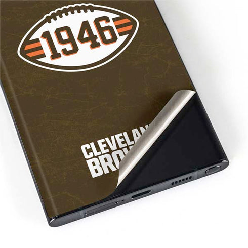 NFL Cleveland Browns Alternate Distressed Galaxy S22 Ultra Skin