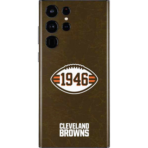 NFL Cleveland Browns Alternate Distressed Galaxy S22 Ultra Skin