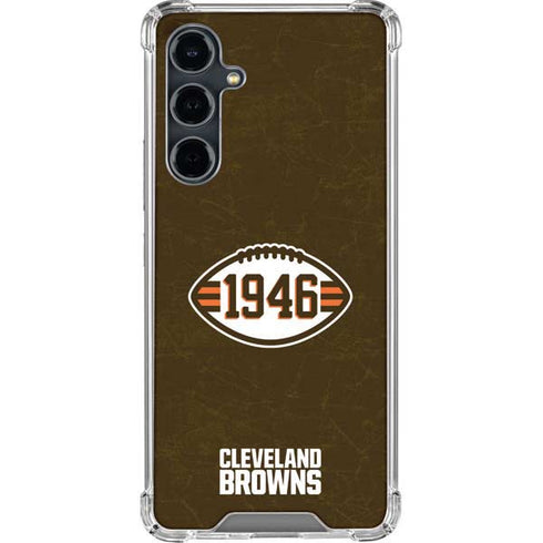 NFL Cleveland Browns Alternate Distressed Galaxy S23 FE Clear Case