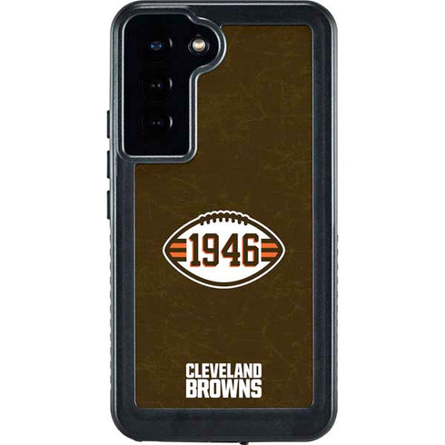 NFL Cleveland Browns Alternate Distressed Galaxy S23 Plus Waterproof Case