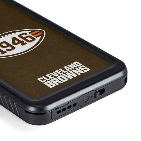NFL Cleveland Browns Alternate Distressed Galaxy S23 Plus Waterproof Case