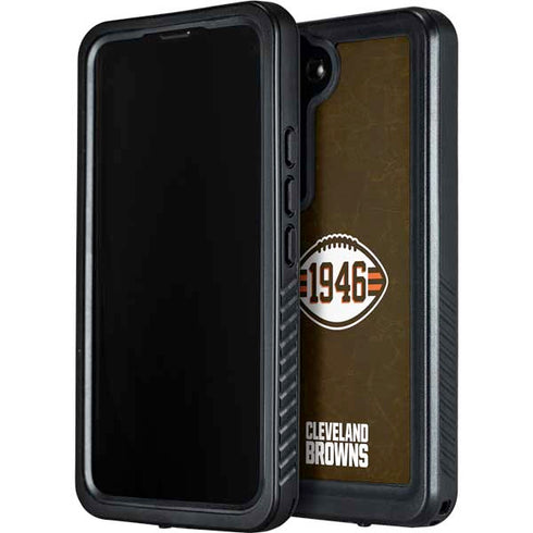 NFL Cleveland Browns Alternate Distressed Galaxy S23 Waterproof Case