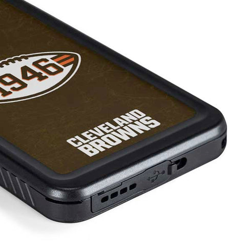 NFL Cleveland Browns Alternate Distressed Galaxy S23 Waterproof Case