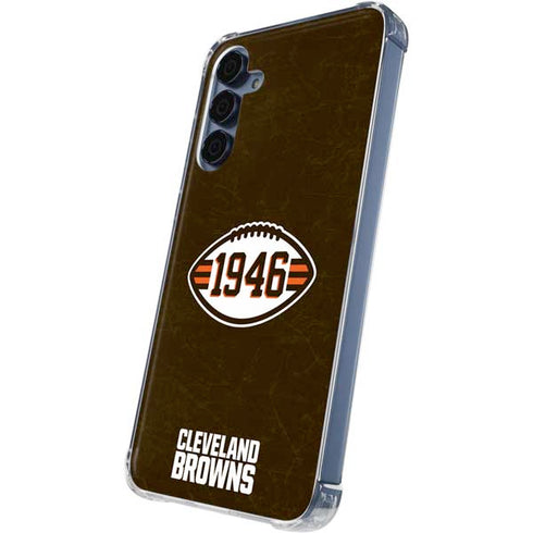 NFL Cleveland Browns Alternate Distressed Galaxy S24 Clear Case
