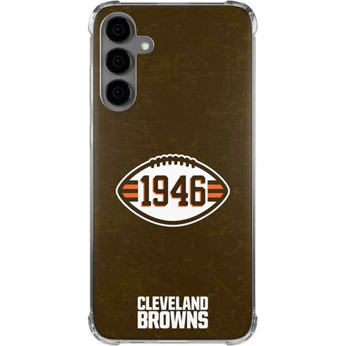 NFL Cleveland Browns Alternate Distressed Galaxy S24 Plus Clear Case