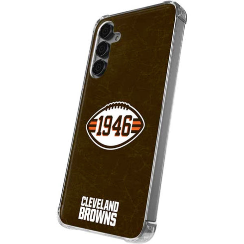 NFL Cleveland Browns Alternate Distressed Galaxy S24 Plus Clear Case