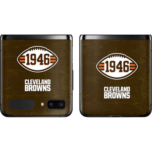 NFL Cleveland Browns Alternate Distressed Galaxy Z Flip Skin