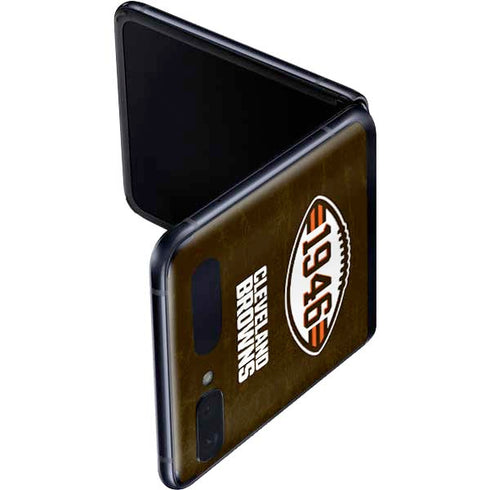 NFL Cleveland Browns Alternate Distressed Galaxy Z Flip Skin