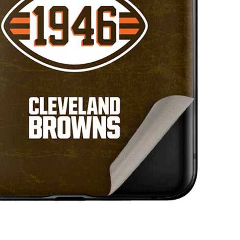 NFL Cleveland Browns Alternate Distressed Galaxy Z Flip Skin