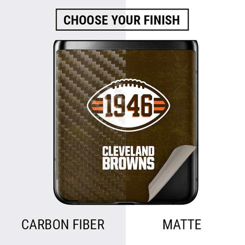 NFL Cleveland Browns Alternate Distressed Galaxy Z Flip Skin