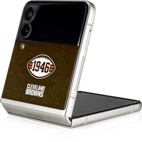 NFL Cleveland Browns Alternate Distressed Galaxy Z Flip3 5G Skin