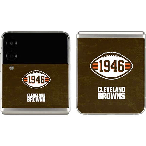 NFL Cleveland Browns Alternate Distressed Galaxy Z Flip3 5G Skin