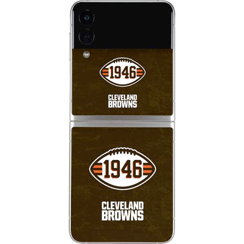 NFL Cleveland Browns Alternate Distressed Galaxy Z Flip3 5G Skin