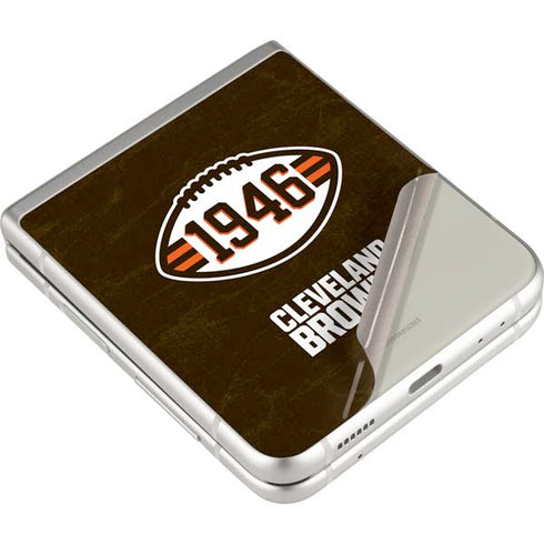 NFL Cleveland Browns Alternate Distressed Galaxy Z Flip3 5G Skin