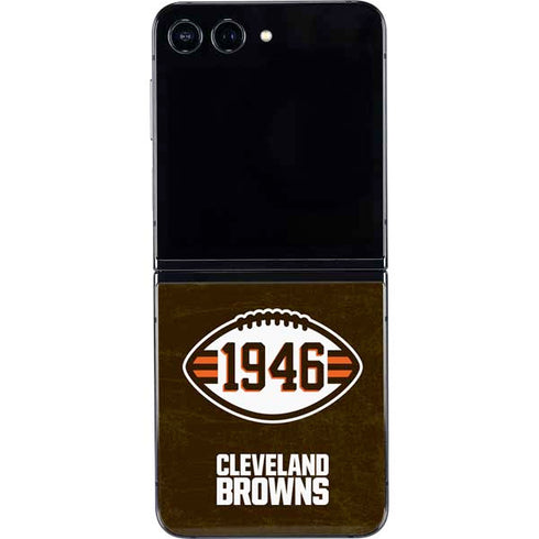 NFL Cleveland Browns Alternate Distressed Galaxy Z Flip5 5G Skin