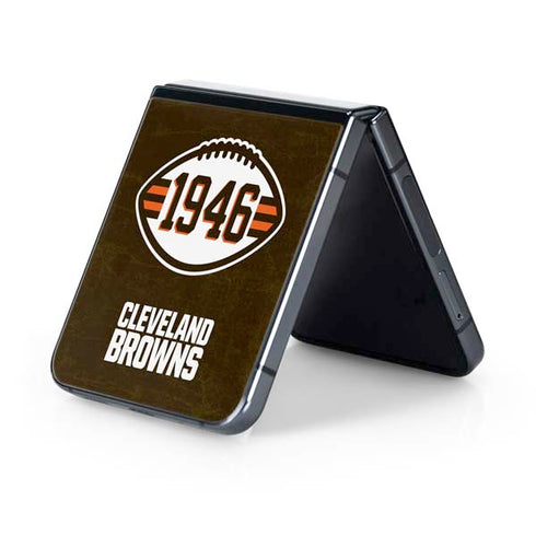 NFL Cleveland Browns Alternate Distressed Galaxy Z Flip5 5G Skin