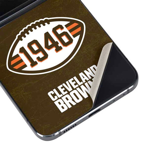NFL Cleveland Browns Alternate Distressed Galaxy Z Flip5 5G Skin