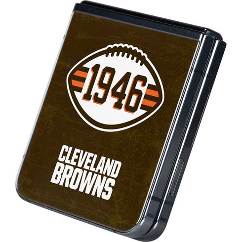 NFL Cleveland Browns Alternate Distressed Galaxy Z Flip5 5G Skin