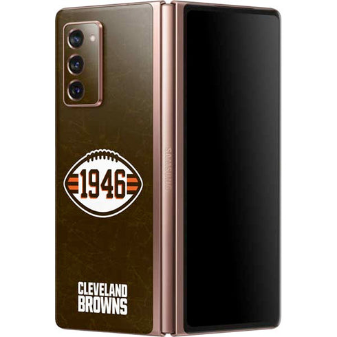 NFL Cleveland Browns Alternate Distressed Galaxy Z Fold2 5G Skin