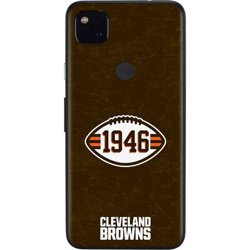 NFL Cleveland Browns Alternate Distressed Google Pixel 4a Skin