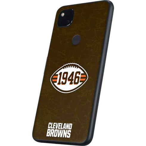 NFL Cleveland Browns Alternate Distressed Google Pixel 4a Skin