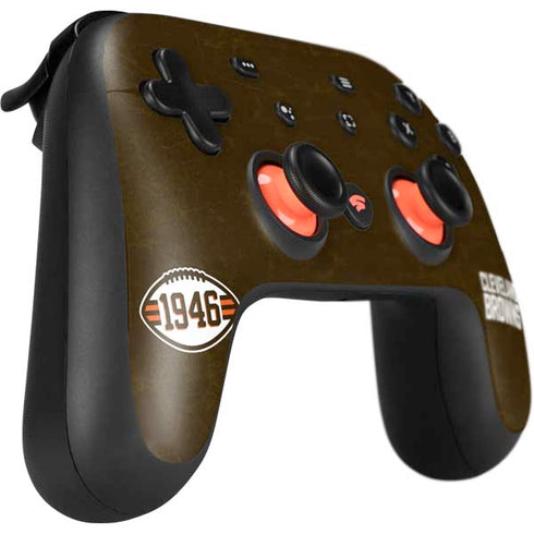 NFL Cleveland Browns Alternate Distressed Google Stadia Controller Skin