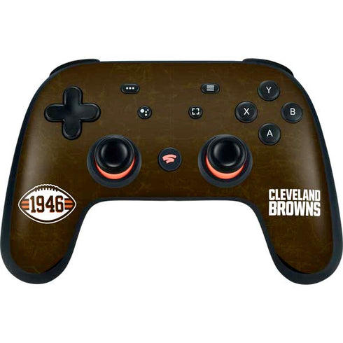 NFL Cleveland Browns Alternate Distressed Google Stadia Controller Skin