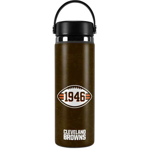 NFL Cleveland Browns Alternate Distressed Hydro Flask 20oz Wide Mouth Skin