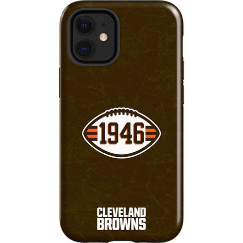 NFL Cleveland Browns Alternate Distressed iPhone 12 Mini Impact Case