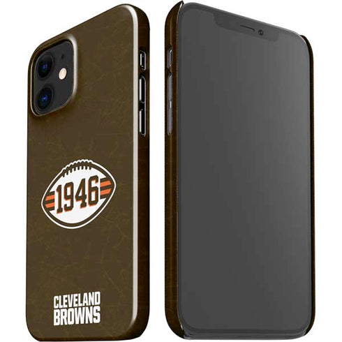 NFL Cleveland Browns Alternate Distressed iPhone 12 Mini Lite Case