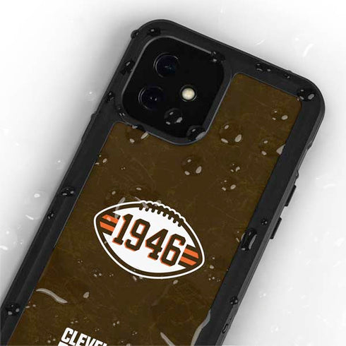 NFL Cleveland Browns Alternate Distressed iPhone 12 Mini Waterproof Case